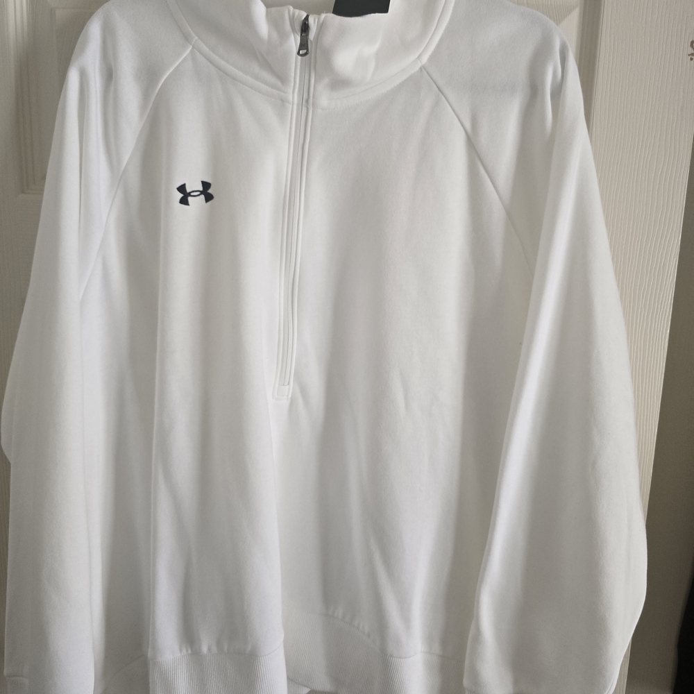 Under Armour Classic White Partial ZIP WOMENS 3X